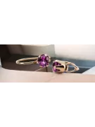 Amethyst Original Vintage 14K Rose Gold Earrings Vintage craft vec056r